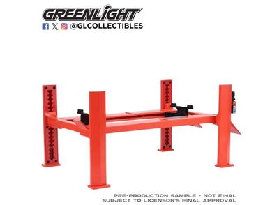 1:18 Greenlight - Four-Post Lift Evergreen, red 1:18 Greenlight - Four-Post Lift Evergreen, red