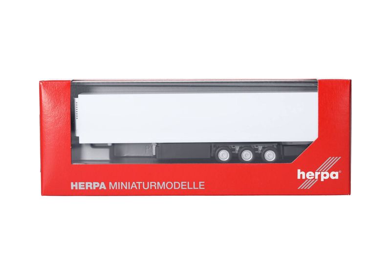 1:87 Herpa - Schmitz E-Trailer Kühlkofferauflieger 3achs, weiß 1:87 Herpa - Schmitz E-Trailer Kühlkofferauflieger 3achs, weiß