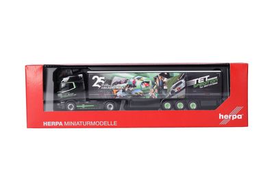 1:87 Herpa - DAF XG+ Gardinenplanen-Sattelzug 1:87 Herpa - DAF XG+ Gardinenplanen-Sattelzug "TET/Jubiläum"