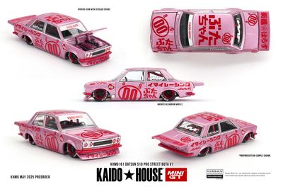 1:64 Mini GT - 1969 Datsun 510 Pro Street Buta V1 Pink 1:64 Mini GT - 1969 Datsun 510 Pro Street Buta V1 Pink