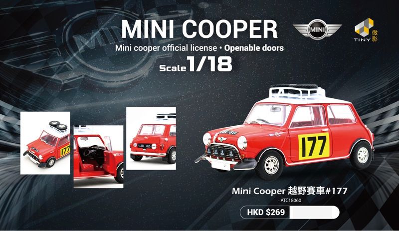 1:18 Tiny Toys - Mini Cooper Rally #177 1:18 Tiny Toys - Mini Cooper Rally #177
