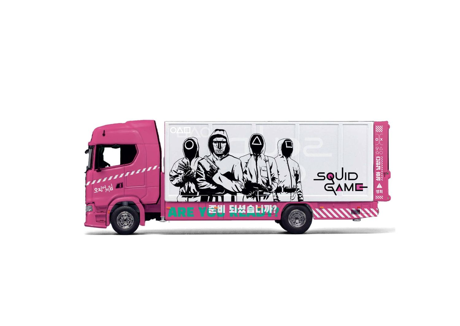1:64 Tiny Toys - Scania Super Truck *Squid Game 2*, white/pink