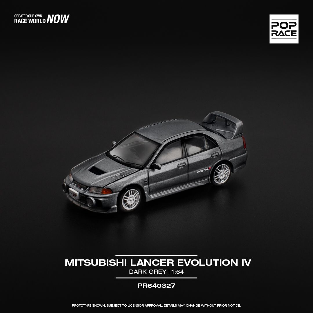 1:64 Pop Race Limited - Mitsubishi Lancer Evolution IV, dark grey