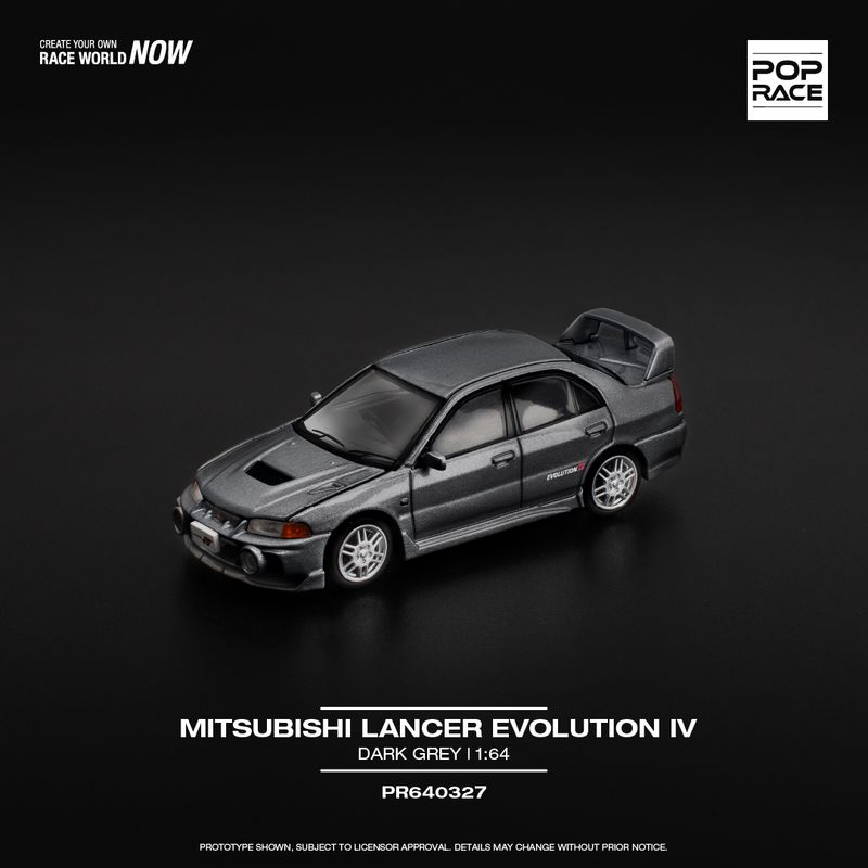 1:64 Pop Race Limited - Mitsubishi Lancer Evolution IV, dark grey