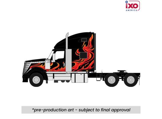 1:64 Ixo USA - 2010 International Lonestar, black with flames