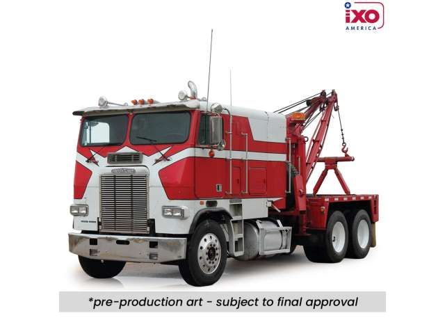 1:43 Ixo USA - 1987 Freightliner FLA Tow Truck, red/white