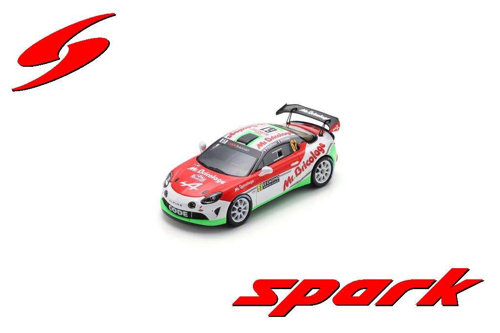 1:43 Spark - Alpine A110 Rally RGT No.61 Code Racing Development 1st RGT Rally Monte Carlo 2024 P. Baffoun - M. Dupuy