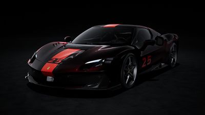 1:43 Looksmart - Ferrari 296 Speciale Nero Purosangue with Livery 1:43 Looksmart - Ferrari 296 Speciale Nero Purosangue with Livery