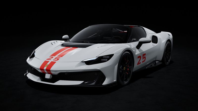 1:18 MR Collection Models - Ferrari 296 Speciale Bianco Artico with Livery 1:18 MR Collection Models - Ferrari 296 Speciale Bianco Artico with Livery