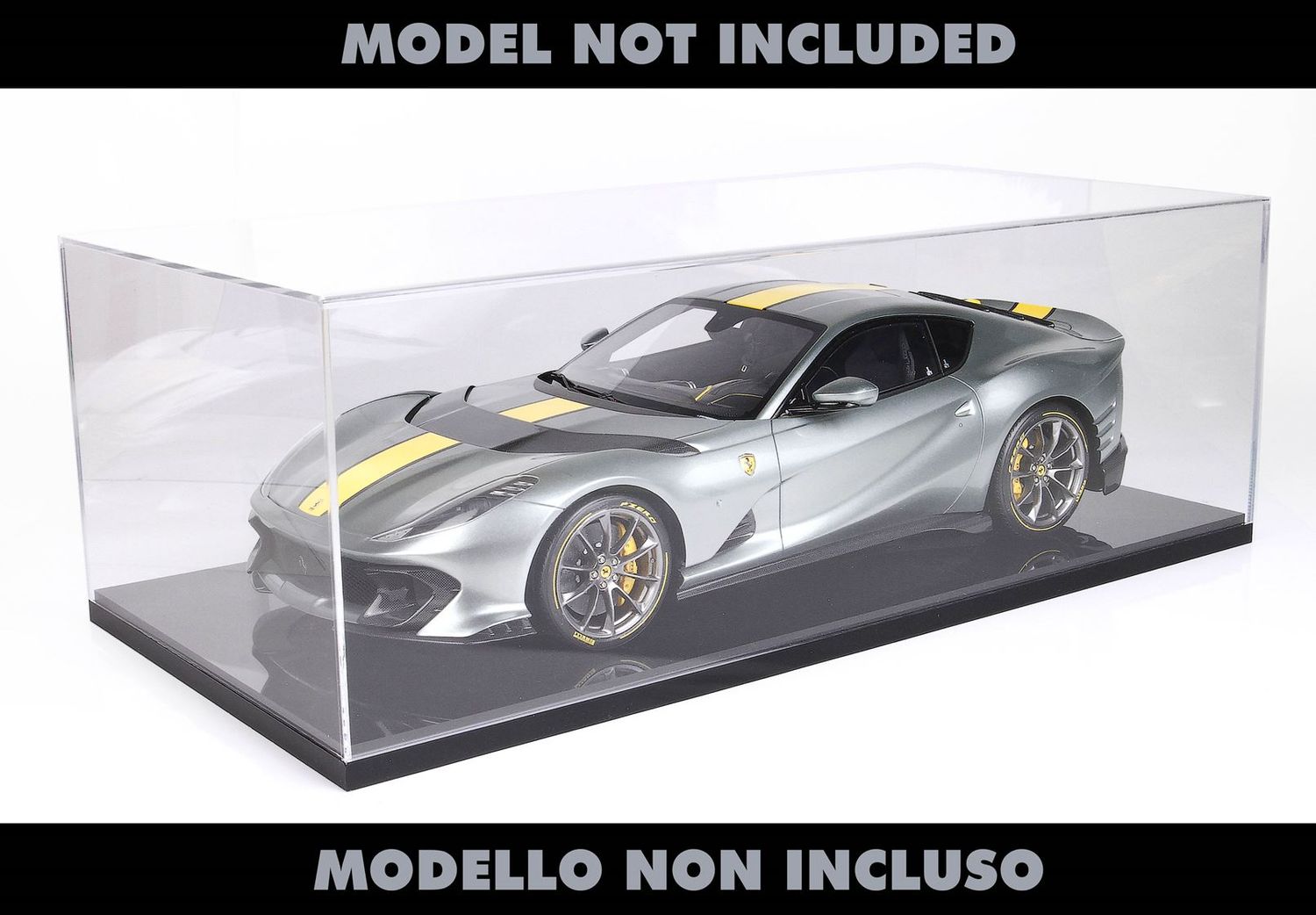 1:12 BBR - Display Case with plexiglass base gloss black