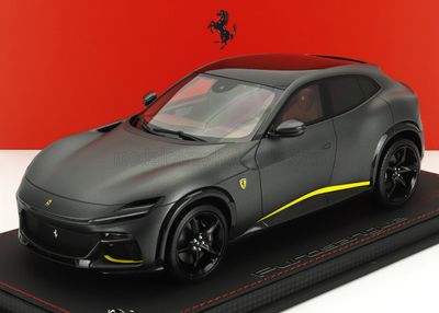 1:18 BBR - Ferrari Purosangue Panoramic Silverstone Grey With Yellow Stripes 1:18 BBR - Ferrari Purosangue Panoramic Silverstone Grey With Yellow Stripes