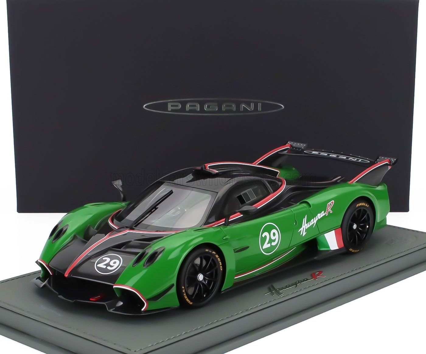 1:18 BBR - Pagani Huayra R #29 Black Green