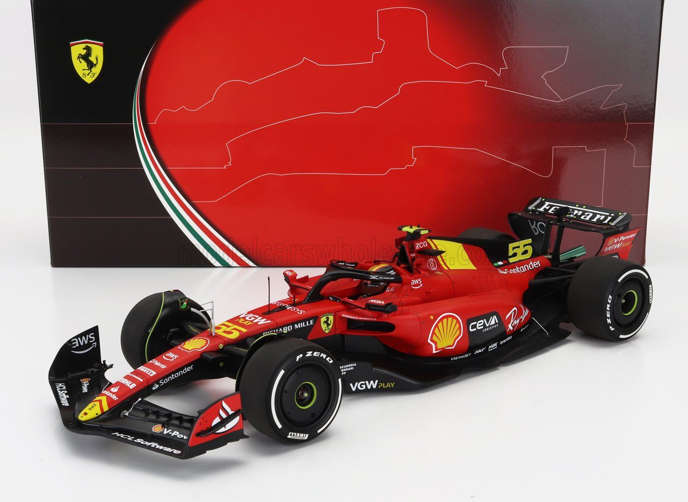 1:18 BBR - Ferrari SF-23 GP ITALY Monza 2023 Carlos Sainz