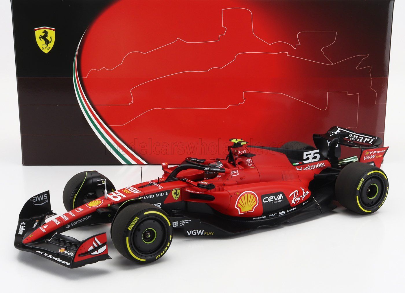 1:18 BBR - Ferrari SF-23 GP Belgium SPA-Francorchamps 2023 Carlos Sainz