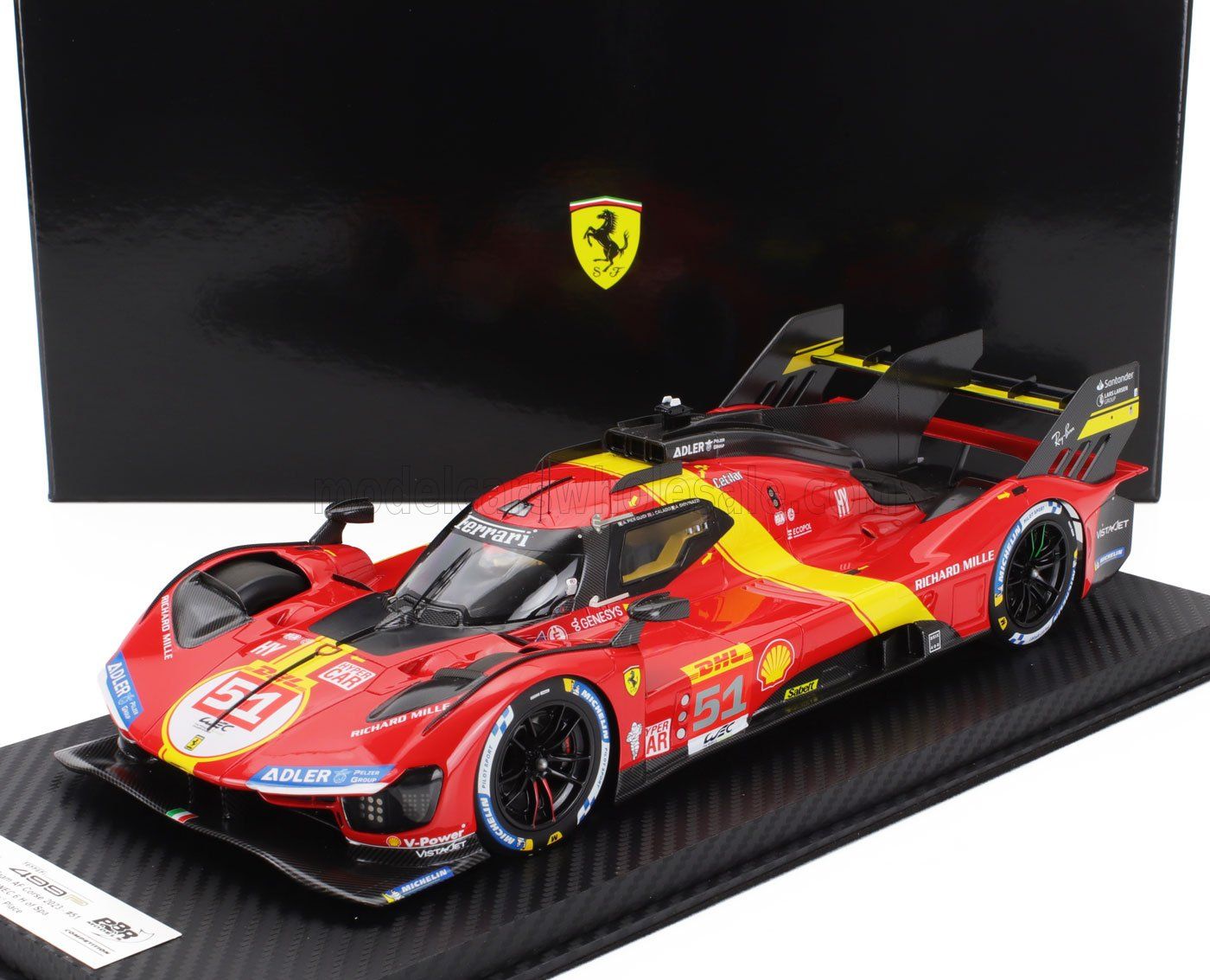 1:18 BBR - Ferrari 499P 3.0L Turbo V6 Team Ferrari AF Corse #51 3rd WEC 6h Spa 2023 A.P. Guidi - J. Calado - A. Giovinazzi