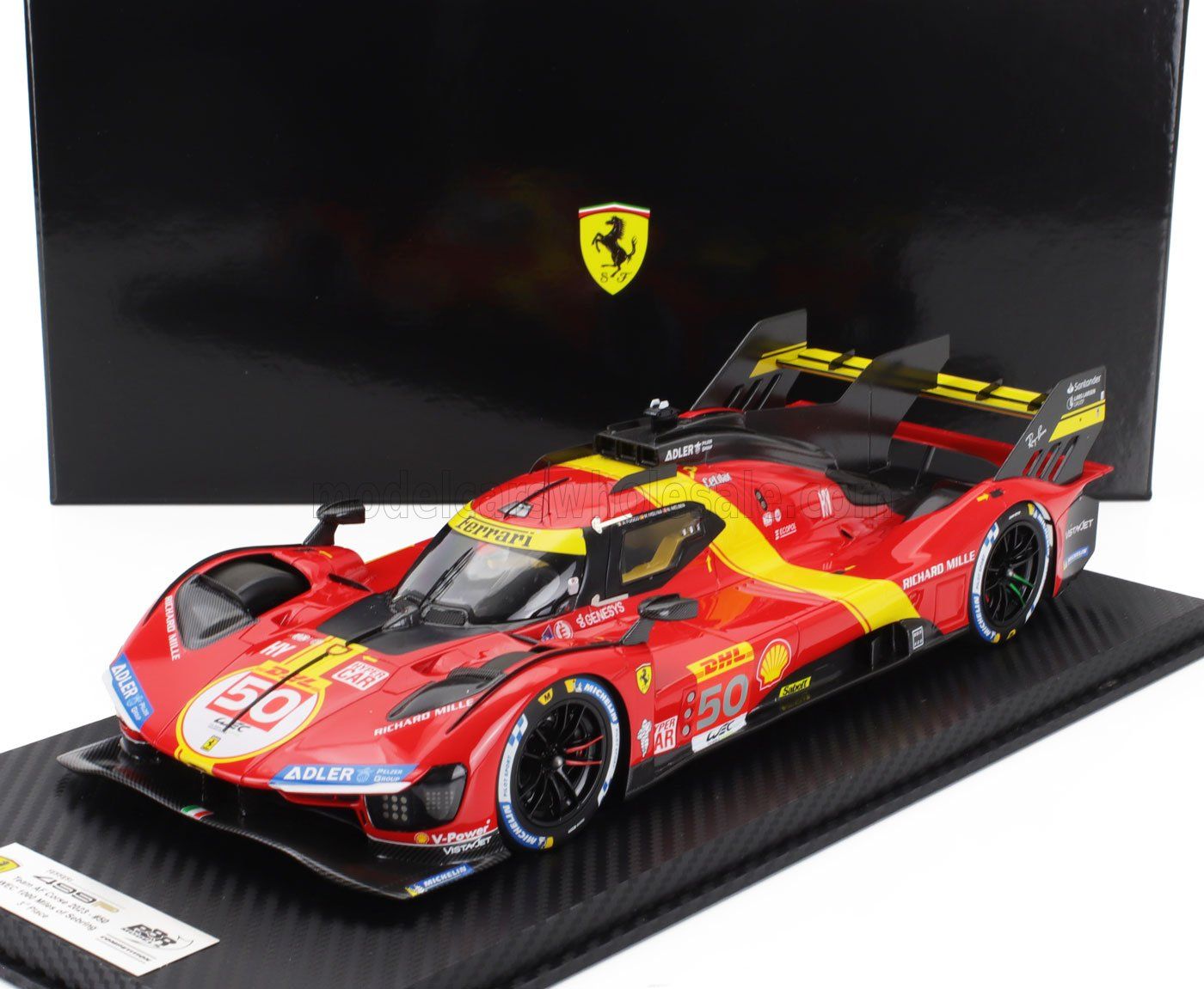 1:18 BBR - Ferrari 499P 3.0L Turbo V6 Team Ferrari AF Corse #50 3rd 1000 Miles Sebring 2023 A. Fuoco - M. Mloina - N. Nielsen