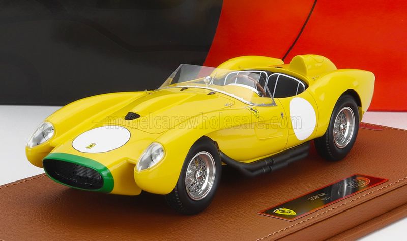 1:18 BBR - 1957 Ferrrai 250TR Testarossa #0 Spider Yellow 1:18 BBR - 1957 Ferrrai 250TR Testarossa #0 Spider Yellow