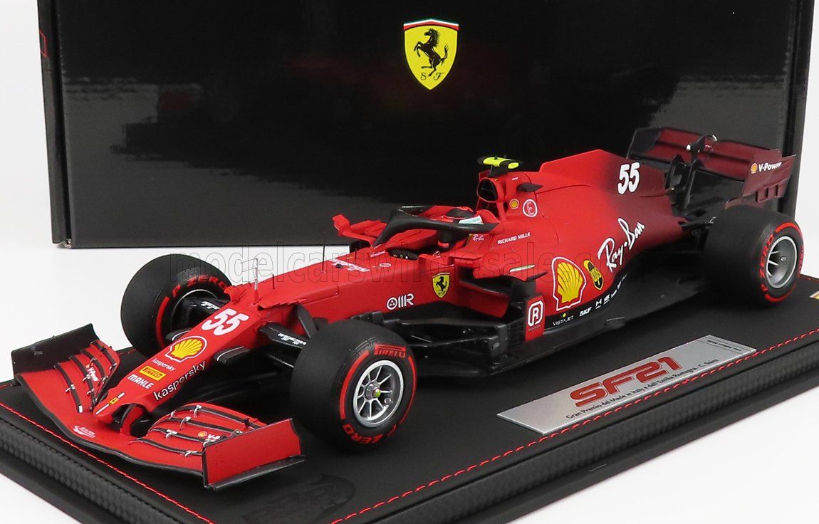 1:18 BBR - Ferrari SF21 GP dell Emilia Romagna Autodromo Enzo e Dino Ferrari C.Sainz - yellow tyres