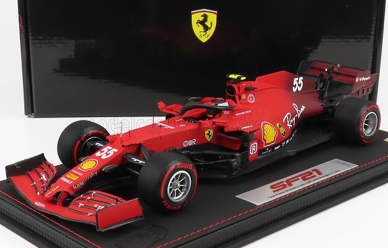 1:18 BBR - Ferrari SF21 GP dell Emilia Romagna Autodromo Enzo e Dino Ferrari C.Sainz - yellow tyres 1:18 BBR - Ferrari SF21 GP dell Emilia Romagna Autodromo Enzo e Dino Ferrari C.Sainz - yellow tyres