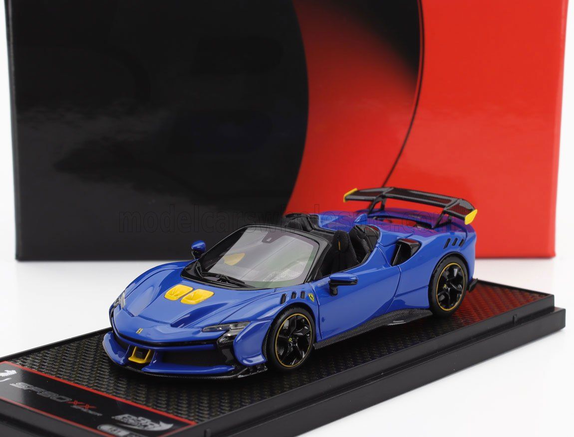 1:43 BBR - Ferrari SF90 XX Spider Dino light blue and Yellow
