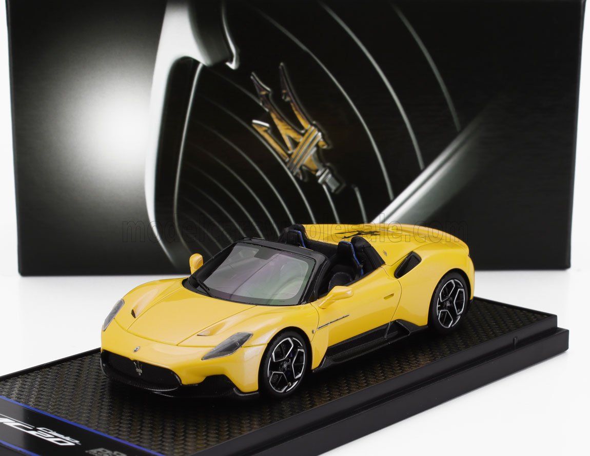 1:43 BBR - Maserati MC20 Cielo 2022 new versions Yellow Genio - Birdcage Rims