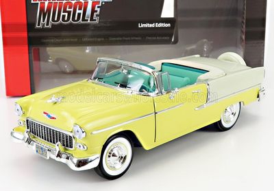 1:18 Autoworld - 1955 Chevrolet Bel Air Cabriolet Yellow 1:18 Autoworld - 1955 Chevrolet Bel Air Cabriolet Yellow