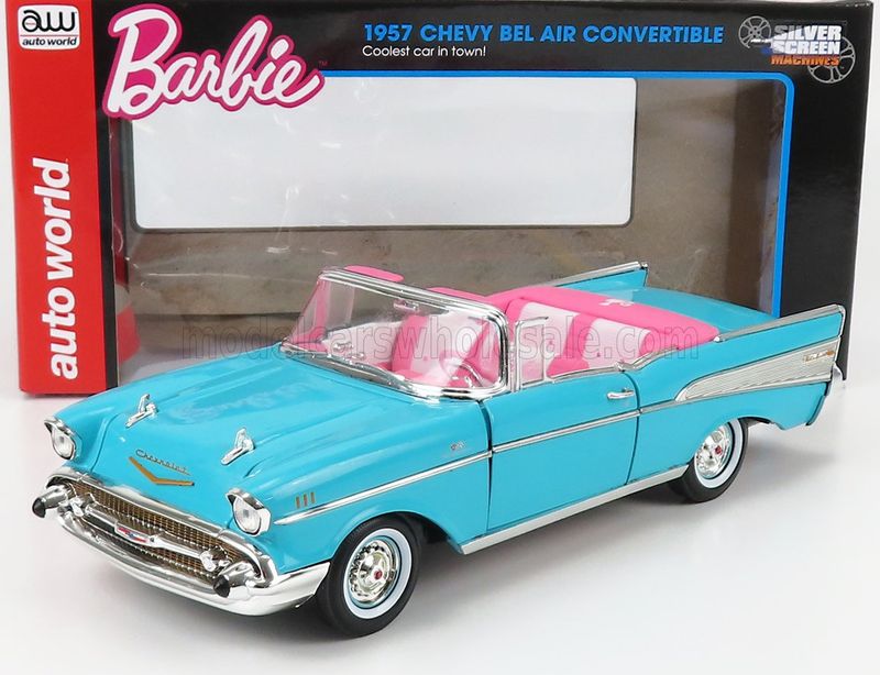 1:18 Autoworld - 1957 Chevrolet Bel Air Cabriolet Blue *Barbie* 1:18 Autoworld - 1957 Chevrolet Bel Air Cabriolet Blue *Barbie*