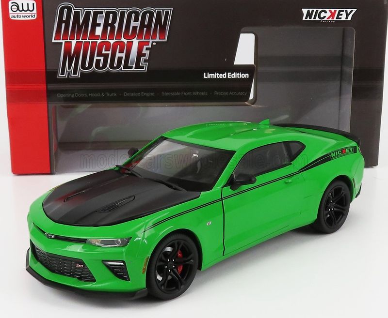 1:18 Autoworld - 2017 Chevrolet Camaro SS 1le Nickey Green 1:18 Autoworld - 2017 Chevrolet Camaro SS 1le Nickey Green