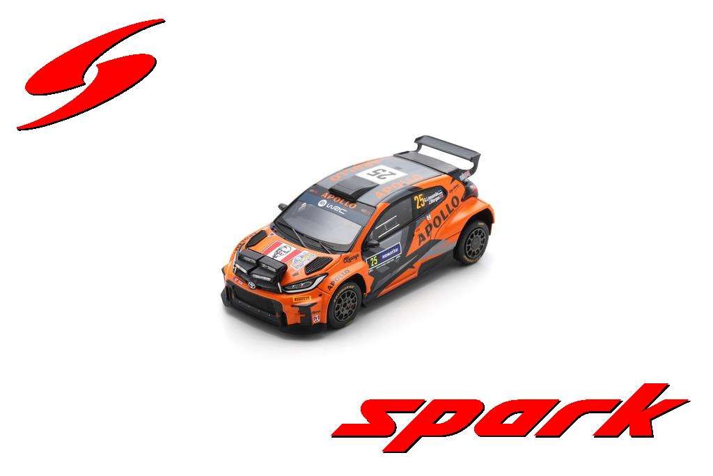 1:43 Spark - TOYOTA GR Yaris Rally 2 No.25 Red Grey Team 3rd RC2 Rally Sweden 2024 G. Linnamae - J. Morgan