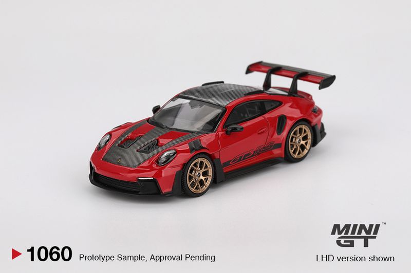 1:64 Mini GT - 2022 Porsche 911 (992) GT3 RS Weissach Packaging, guards red 1:64 Mini GT - 2022 Porsche 911 (992) GT3 RS Weissach Packaging, guards red