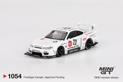 1:64 Mini GT - 2024 Niassan Silvia S15 LB-Super Silhouette Athlete, white *Blister packaging* 1:64 Mini GT - 2024 Niassan Silvia S15 LB-Super Silhouette Athlete, white *Blister packaging*
