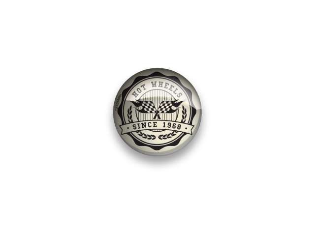 Hot Wheels Merchandise - Glas Magnet Rund 50mm *Hot Wheels Since 1968*