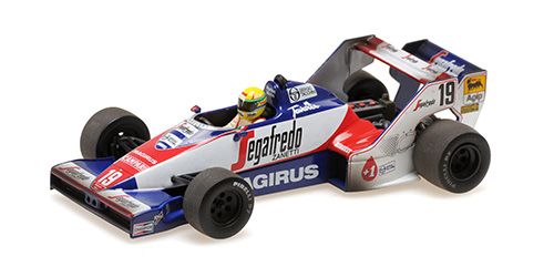 1:43 Minichamps - 1984 Toleman Hart TG183B Ayrton Senna 2nd Brazilian GP, Dirty Version
