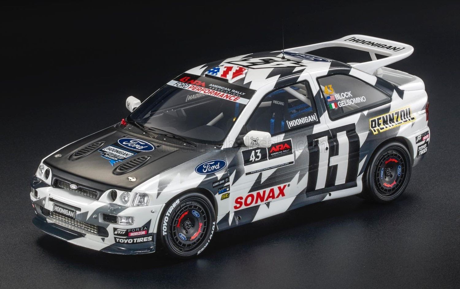 1:43 Top Marques - Ford Escort RS Cosworth #43 Hoonigan 3rd Rally Train Oregon 2018 K. Block - A. Gelsomino