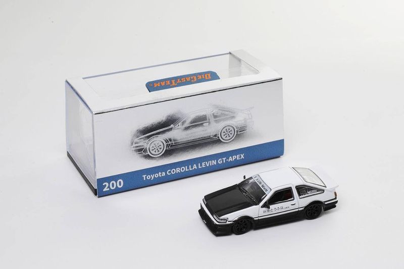 1:64 DCT - Toyota AE86, White Black 1:64 DCT - Toyota AE86, White Black