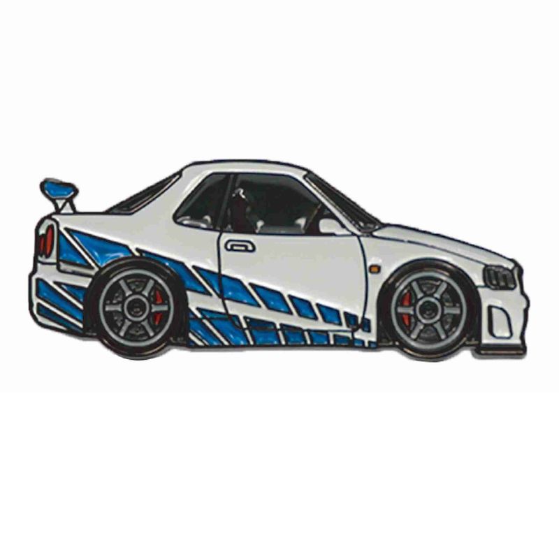Faith Pins - Nissan Skyline R34, grey/blue Faith Pins - Nissan Skyline R34, grey/blue