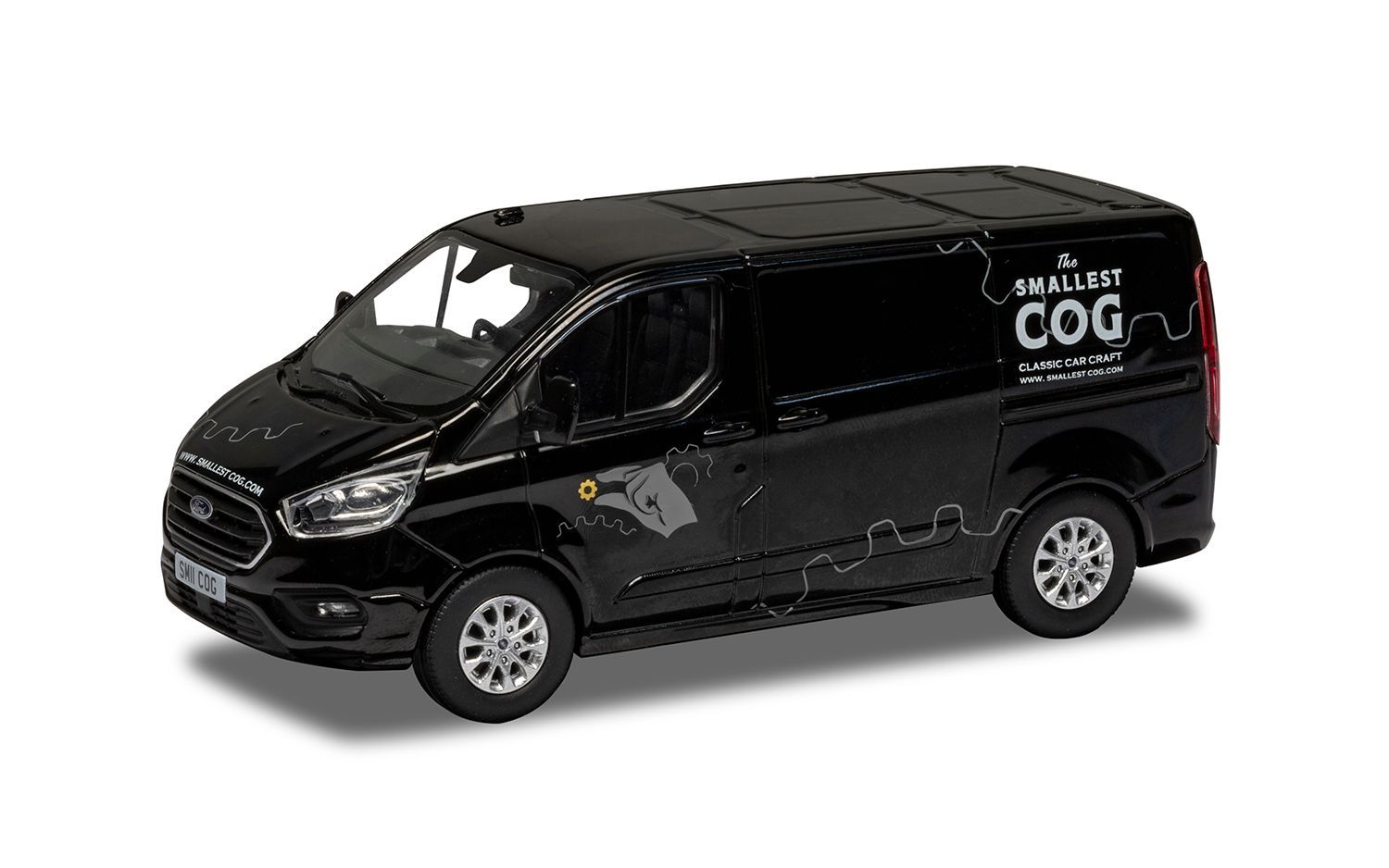 1:43 Corgi - Ford Transit Custom 300L1, Shadow Black (Richard Hammond's The Smallest Cog)