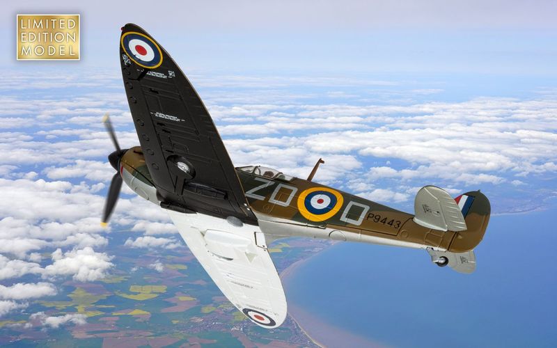 1:72 Corgi - Supermarine Spitfire MkI - RAF No.222 Sqn - Flt Lt Douglas Bader (Battle of Britain 85) 1:72 Corgi - Supermarine Spitfire MkI - RAF No.222 Sqn - Flt Lt Douglas Bader (Battle of Britain 85)