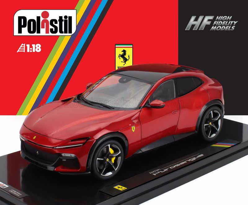 1:18 Polistil - 2022 Ferrari Purosangue Rosso Magma *Mit Vitrine* 1:18 Polistil - 2022 Ferrari Purosangue Rosso Magma *Mit Vitrine*