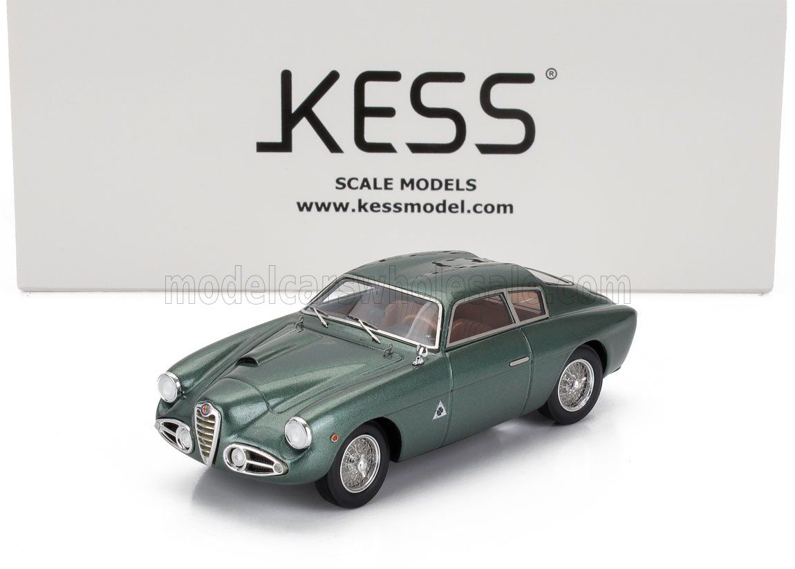 1:43 Kess Model - 1957 Alfa Romeo 1900C SS sn01840 Zagato Coupe Green Metallic