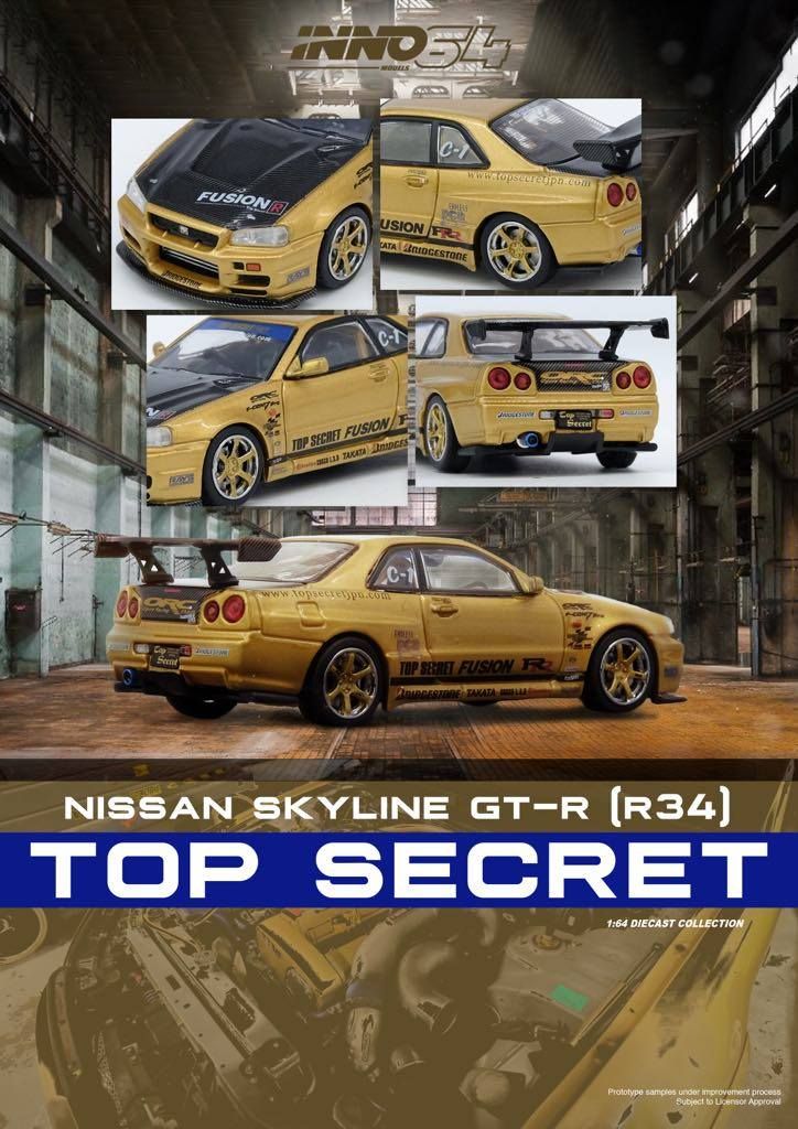1:64 Inno64 - Nissan Top Secret R34 GT-R, gol