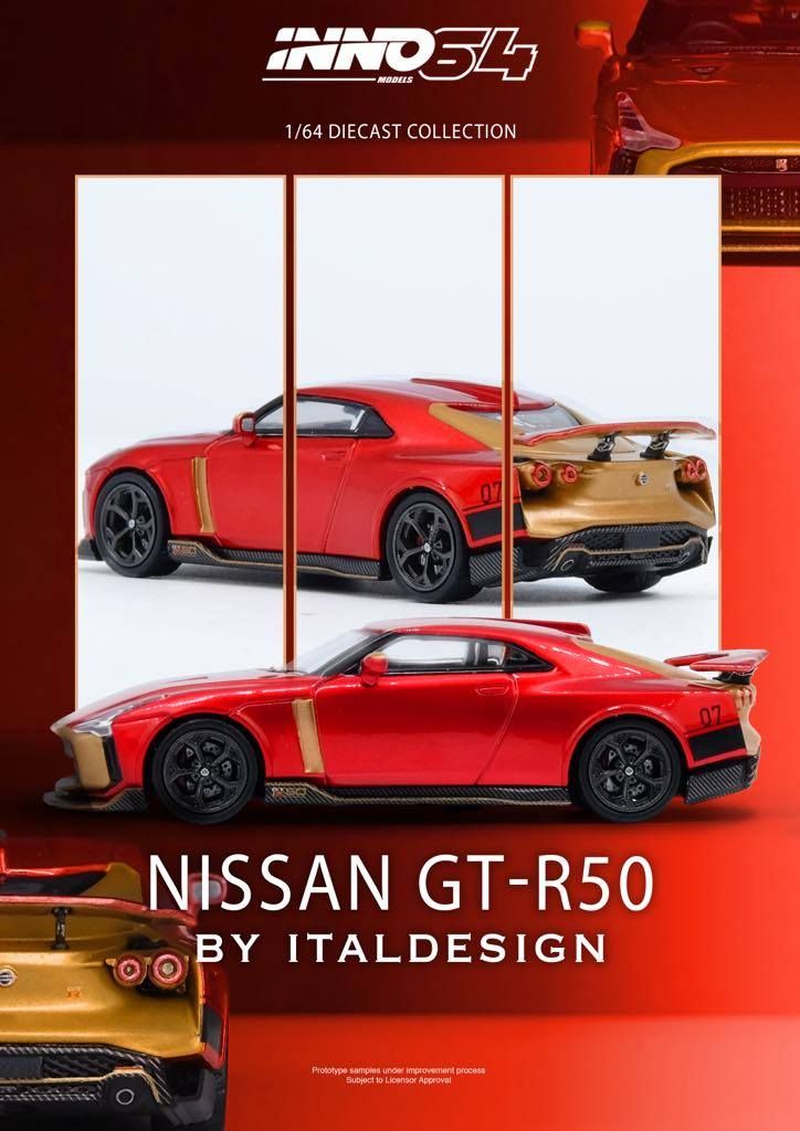 1:64 Inno64 - Nissan R50 GT-R by Italsedign, red/gold