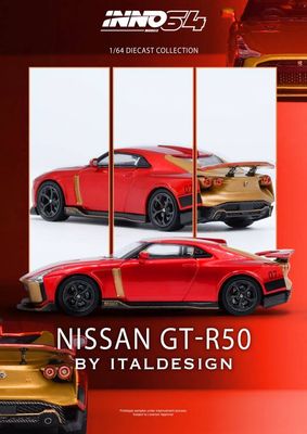 1:64 Inno64 - Nissan R50 GT-R by Italsedign, red/gold 1:64 Inno64 - Nissan R50 GT-R by Italsedign, red/gold