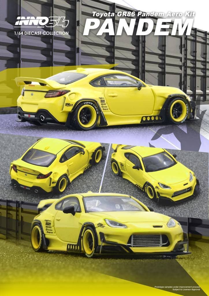 1:64 Inno64 - Toyota GT86 *Pandem*, yellow
