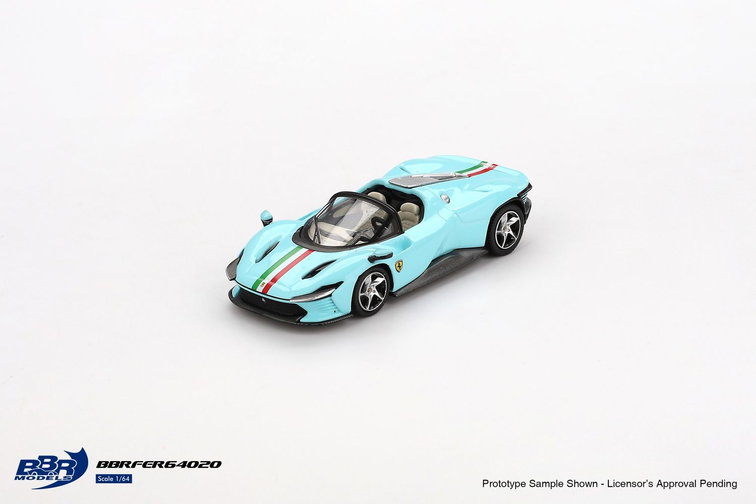 1:64 BBR - Ferrari Daytona SP3, light blue