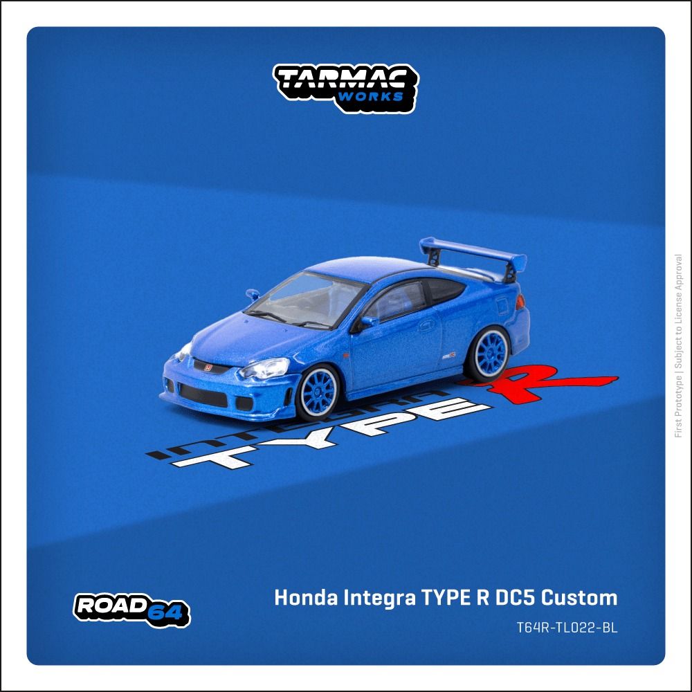 1:64 Tarmac - Honda Integra TYPE R DC5 Custom, blue metallic
