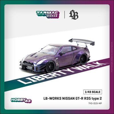 1:43 Tarmac - Nissan GT-R R35 *LB-WORKS* type 2, midnight purple 1:43 Tarmac - Nissan GT-R R35 *LB-WORKS* type 2, midnight purple