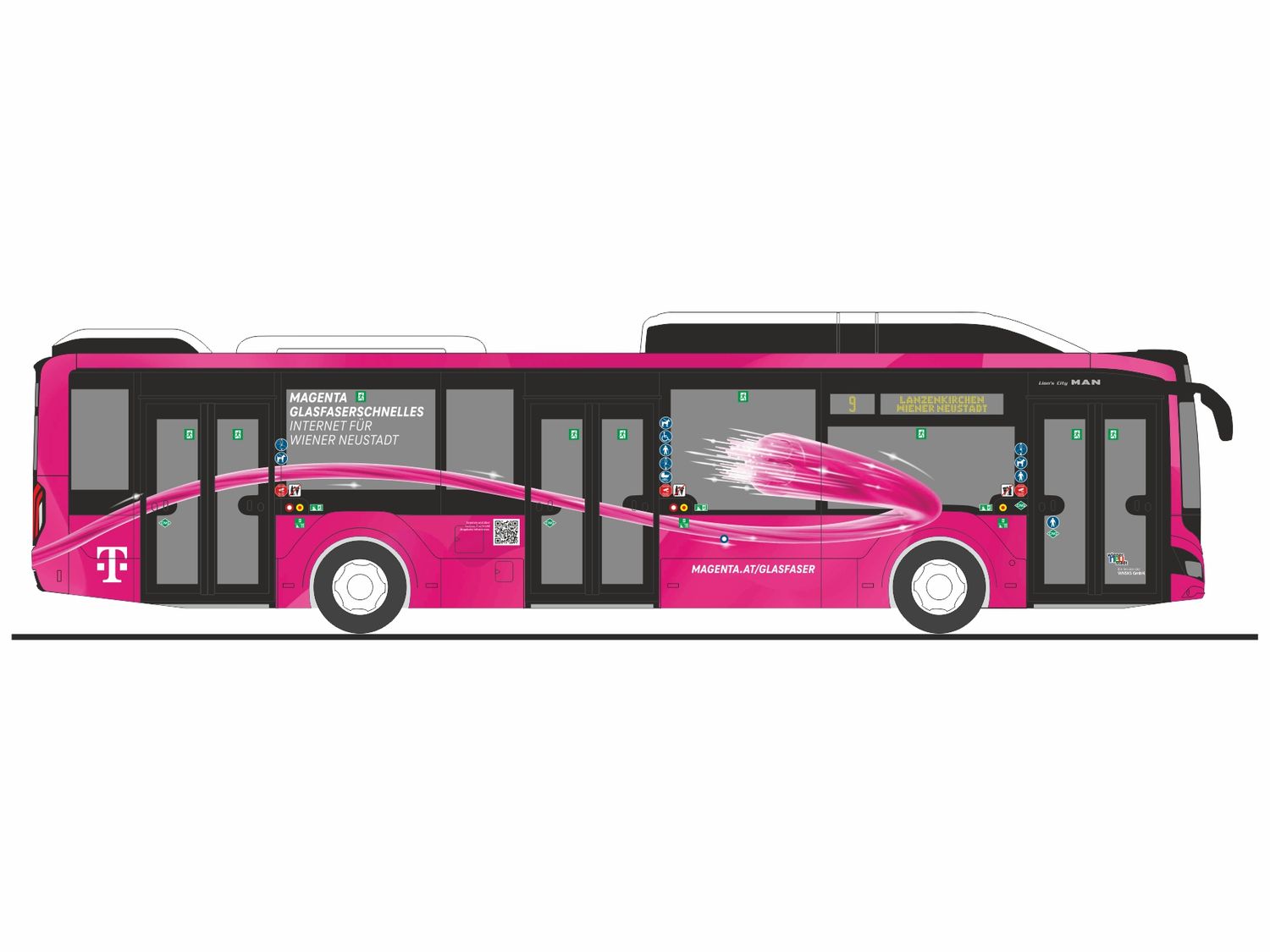 1:87 Rietze - Man Lion's City 12 '18 CNG Wiener Neustadt - Magenta