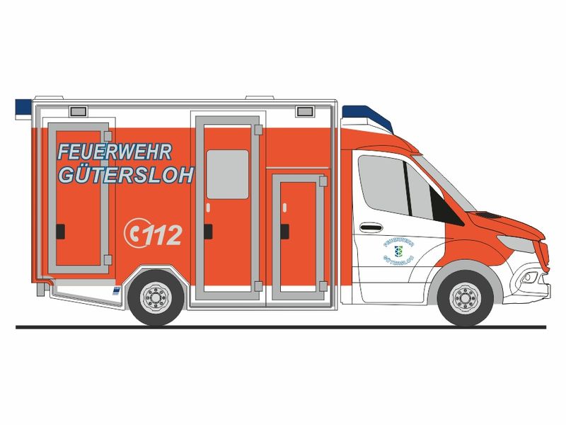 1:87 Rietze - Mercedes Benz Sprinter GSF '18 Feuerwehr Gütersloh 1:87 Rietze - Mercedes Benz Sprinter GSF '18 Feuerwehr Gütersloh