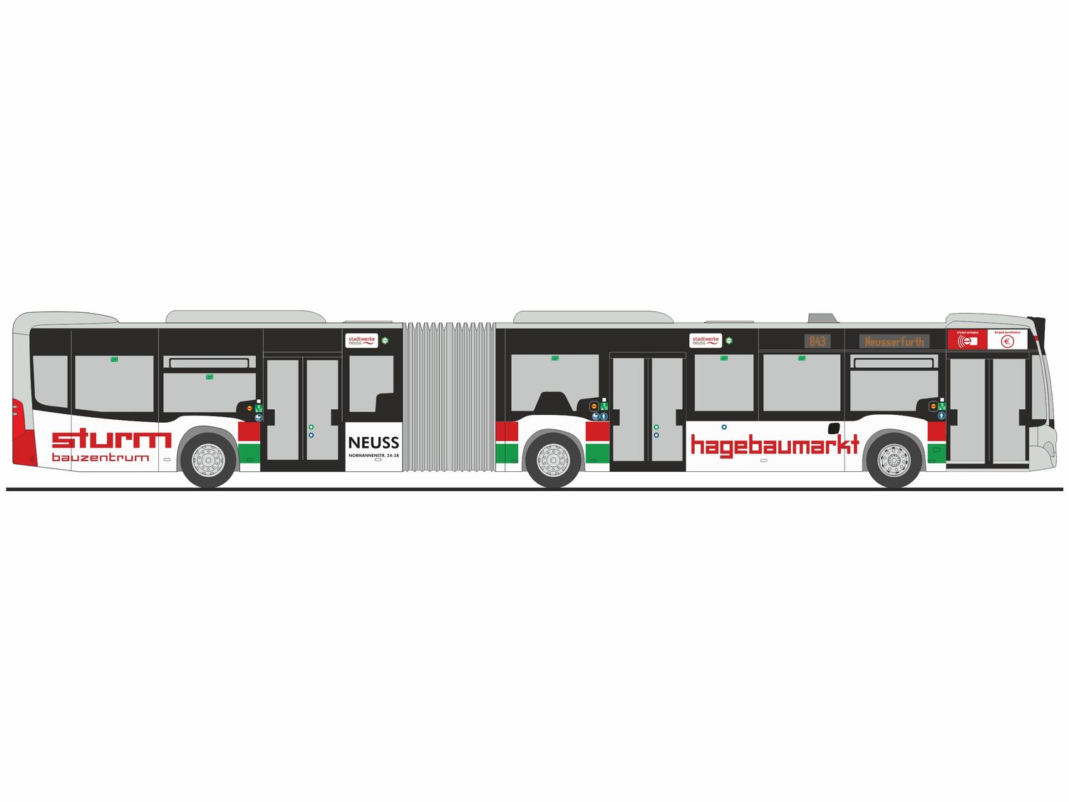 1:87 Rietze - Mercedes Benz Citaro G '12 Stadtwerke Neuss - Hagebaumarkt